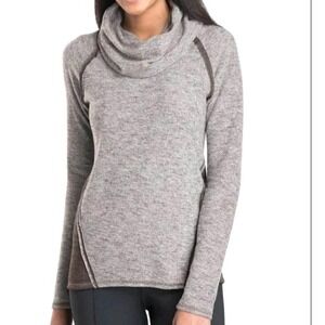 Kuhl Womens Sienna Cowlneck Pullover Sweater Sz. small wool blend Gray lagenlook